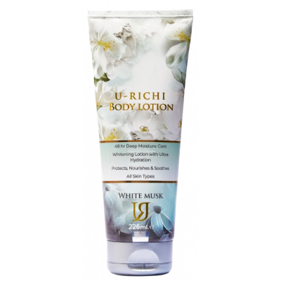 U RICHI WHITE MUSK WHITENING & HYDRATING BODY LOTION 226 ML